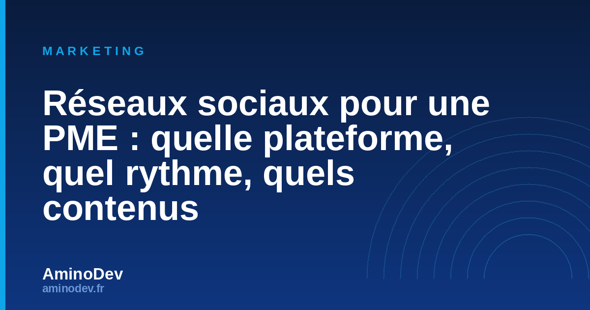 Réseaux sociaux pour une PME : quelle plateforme, quel rythme, quels contenus
